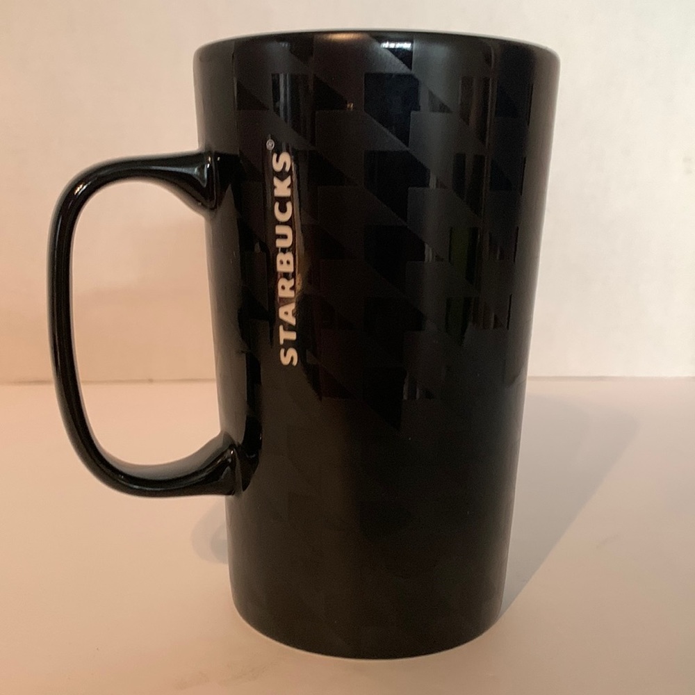 STARBUCKS, 16 oz. Tall mug black on black. Perfect shape.